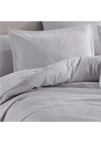 Resim Clasy Ranforce Tek Kişilik Nevresim Takımı Unita Açık Gri 