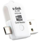 Resim S-link SL-U94 Beyaz Usb To Mikro 5 Pin + Kart Okuyucu 