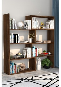 Resim Moonlife Pisagor Kitaplık Ceviz 