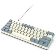 Resim Kırmızı Anahtar Mekanik Klavye 61 Tuşlu Buz Mavisi Led Usb 2.0 Arm Core Tak-çalıştır Oyun Ve Ofis İçin Kablolu Bilgisayar Klavyesi Ergonomik 