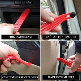 Resim Barrer Trim Ve Döşeme Sökme Aparatı Plastik 2 Parça Set 