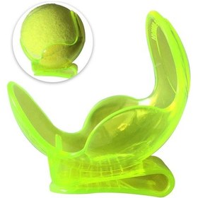 Resim Sarı 1 Adet Şeffaf Tenis Topu Klip Plastik Tenis Eğitim Topu Tutucu 