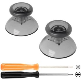 Resim Clear Black-extremerate Çift Renkli Joystick Thumbsticks Analog Ve Ns Switch Pro Denetleyici İçin Yıldız Tornavida 