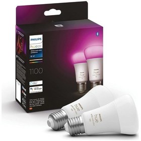 Resim Philips Huewca 9-75w Renkli Akıllı Ampul 2'li Ekopaket E27 Blueto 