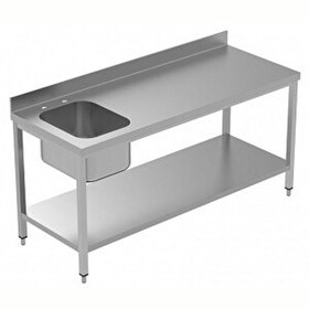 Resim Electrolux Professional Özel Şef Çalışma Tezgahı Tek Evyeli (Solda 100 MM Sırtlı Taban Raflı - 1800 MM Plus LSGTL1810S 