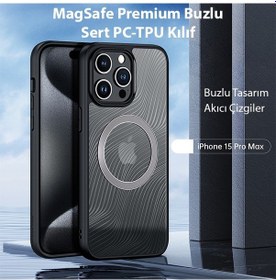 Resim Dux Ducis Apple Uyumlu iPhone 15 Pro Max Magsafe Buzlu Sert Pc-tpu Kılıf 