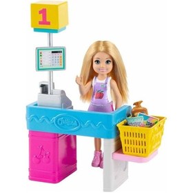 Resim Barbie Chelsea Meslekleri Öğreniyor Market Çalışanı Chelsea ve Oyun Seti GTN67 