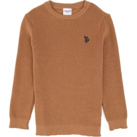 Resim U.S. Polo Assn. Kız Çocuk Camel Bisiklet Yaka Basic Kazak 50316842-VR015 