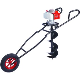 Resim Solax Ag65d Tekerli Toprak Burgu Makinesi 30 Cm Burgulu 3 Hp 