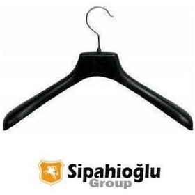 Resim Ceket Askısı Plastik Elbise Askısı 45Cm 10 Adet Siyah 
