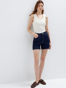 Resim Verna Mavi Premium Buz Mavi Jean Şort 1410059-89754 