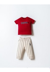 Resim U.s. Polo Assn Erkek Bebek 3 Lü Takım Kırmızı-2254 Kırmızı 