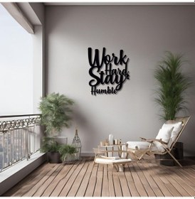 Resim Dekoratif Metal Sanatı Workd Hard Metal Duvar Tablosu İmza 