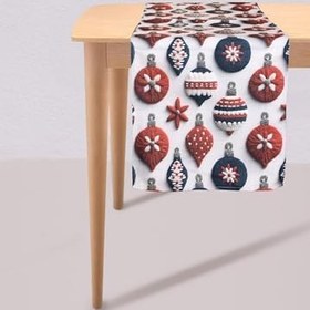 Resim [marka] Modern Figür Desenli Runner 45x140 Cm Beyaz 