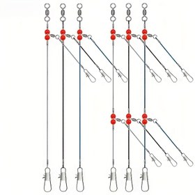 Resim 4 adet Paslanmaz Çelik Balık Tekerleği Seti Kırmızı Boncuklarla - Lure Balıkçılığı İçin İdeal, 2 Tekerlek, 2 Tekerlek Halkası ve 2 Tekerlek Halkası Dahil, Bağımsızlık Günü, Ramazan, Şükran Günü, Noel ve Daha Fazlası İçin Mükemmel, Balıkçılık Ekipmanları | Tekerlek Balıkçılık Ekipmanları | Dayanıklı Balıkçılık Ekipmanları, Balıkçılık Malzemeleri 