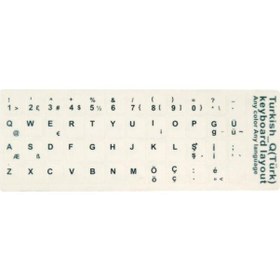 Resim Q Klavye Sticker q Beyaz Türkçe Q Sticker 