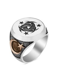 Resim Erkek Gümüş Yüzük 925 Ayar 