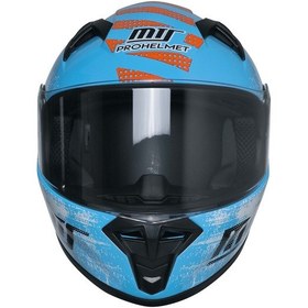 Resim Mts M-201 Full Face Motosiklet Çocuk Kaskı M2 Blue Renkli 