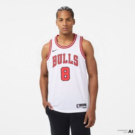 Resim Nike Chicago Bulls Erkek Beyaz Basketbol Forma 