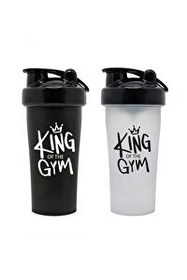 Resim Cool Plastik Shaker King Of The Gym 650 CC (Siyah - Beyaz) 