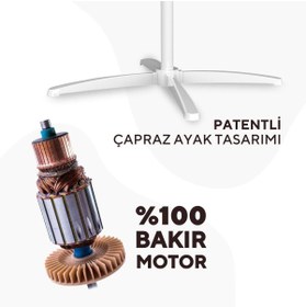 Resim KUMTEL Beyaz Vantilatör 16'' (3P) Ktf-290 