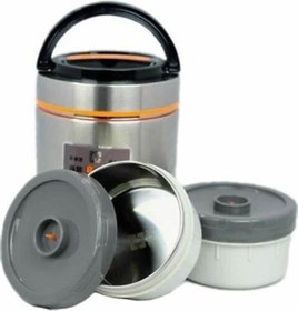 Resim Elista Paslanmaz Çelik Yemek Termos 3 Katlı Sızdırmaz Yemek Termosu Sefer Tası 1,9 Litre 