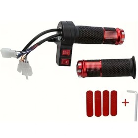 Resim Dream011 Elektrikli Bisiklet Gaz Kolu - 3 Hız Ayarı, İleri Geri Kontrol, Çift Kırmızı Kauçuk Tutamak 