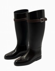 Resim NOADESİGN uzun deri aksesuarlı yağmur çizmesi 