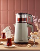 Resim woodhub 2 Litre Çay ve Kettle Makinesi, Ekru, Pratik ve Şık Tasarım 