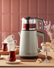 Resim woodhub 2 Litre Çay ve Kettle Makinesi, Ekru, Pratik ve Şık Tasarım 