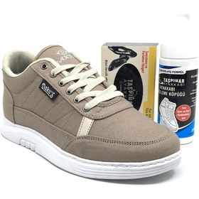 Resim Dakırs Dakır's Ortopedik Tabanlı Yazlık Erkek Keten Rahat Spor Ayakkabı Bakım Setli Dikişli Taban 