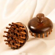 Resim 1 adet/2 adet/4 adet Sandal Ağacı Çok Fonksiyonlu Yuvarlak Tabanlı Masaj Tarakı - Her Saç Tipi İçin 1 Adet Kafa Derisi Meridyen Tıkanıklık Giderici Aracı 