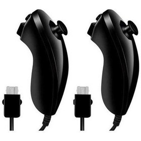 Resim Dancemonkey Wii Nunchuck Kontrolcüsü 2'li Siyah Oyun Kumandası Paketi Nintendo Wii Video Oyunu 
