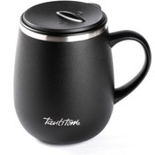 Resim Tantitoni 024-01-SİYAH ÇİFT KATMANLI KAPAKLI TERMOS BARDAK 470ML 