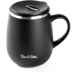 Resim Tantitoni 024-01-SİYAH ÇİFT KATMANLI KAPAKLI TERMOS BARDAK 470ML 