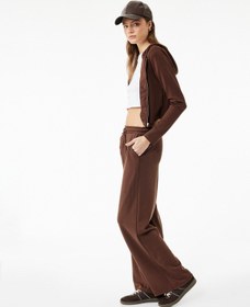 Resim Koton Cepli Rahat Kalıp Beli Bağcıklı Modal Karışımlı Geniş Paça Eşofman Altı Kahverengi 6wal40056ık Kahve 