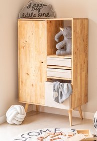 Resim ŞafakMobilya Ahşap Çocuk Odası Gardrop Elbise Dolabı 