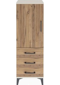 Resim Arges Dolap 2 Raflı 3 Çekmeceli Tek Kapaklı 44x30x134 Aytaşı-çam Aytaşı 