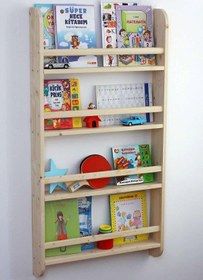 Resim KARABEYOĞULLARI Montessori Duvar Rafı Kitaplık 