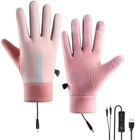 Resim Isıtmalı İş Eldivenleri - Dokunmatik USB Destekli Kışlık Elektrikli Eldivenler - USB Isıtıcılı Eldiven ve El Isıtıcılar - Erkek Kadın Genç Kayak Yürüyüş Çalışma İçin 