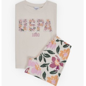 Resim U.S. Polo Assn. U.s. Polo Assn. Kız Çocuk Ekru Pijama Takım 50326438-vr019 Ecru 