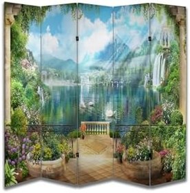 Resim Manzara Temalı Özel Tasarım Paravan Room Divider PRV1229, 180 x 180 