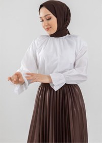 Resim CNG MODA Kolu Büzgülü Tesettür Gömlek 