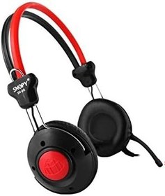 Resim Snopy SN-58 Esnek Mik. Helezon Yaylı Kablo Mikrofonlu Kulaklık, Siyah/Kırmızı 