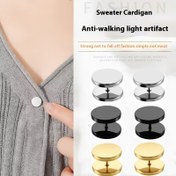 Resim 1/2/3/6 adet Yeni Basit Sarmal Düğme - Anti-Walk Işık Eseri, Dikişsiz Çıkarılabilir Tasarım, Kardiganlar, Kazaklar, Örgü Sıkma için Mükemmel - Moda Dekoratif Düğme Aksesuarları 