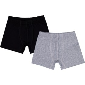 Resim Domi Kids Gri-Siyah 2-8 Yaş Erkek Çocuk 2'li Boxer - Standart / 4-5 Yaş 