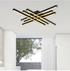 Resim Altı Çubuklu Siyah Led Tavan Aydınlatma Çok Renkli 