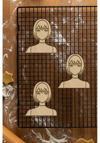 Resim Anime Kurabiye Kalıbı, Hamur Şekillendirici, Bisküvi Kalıbı, Kolay Kesim Ucu Beyaz 