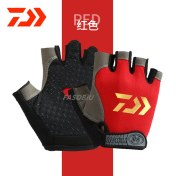 Resim Liangduo Shop Kırmızı Stil Xl Boyutu Yeni Daiwa Balıkçılık Eldiven Hızlı Kuru Yarım Parmak Balıkçılık Eldiven Nefes Avcılık Kaymaz Açık Kamp Bisiklet Spor Eldiven (Yurt Dışından) 