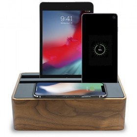 Resim Alldock Wireless Kablosuz Şarj Standı - Ceviz/Siyah 